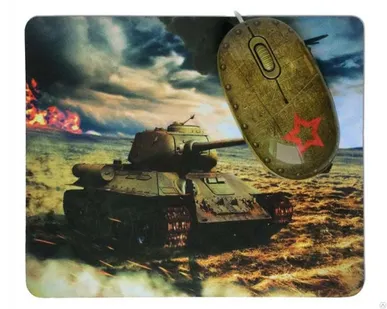 фото Компьютерная  мышь CBR Tank Battle (Мышь сувенирная + коврик)