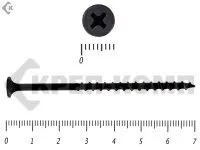 Фото №0 Саморез черный по дереву 3,8х70 Средняя фасовка (200шт)