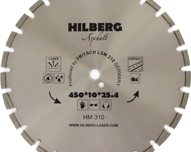 фото Алмазный диск Hilberg д. 450 мм асфальт