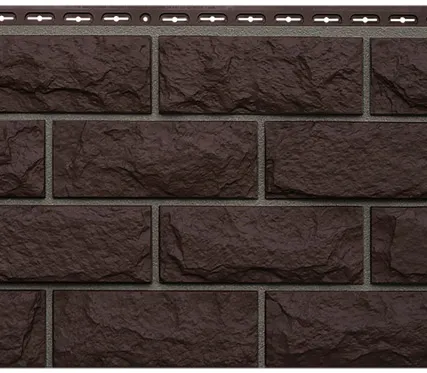 Фото №0 ФП Grand Line Колотый камень Премиум/Design шоколадная (шов RAL 7006)