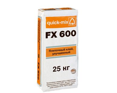 фото Эластичный плиточный клей quick-mix FX600, 25 кг