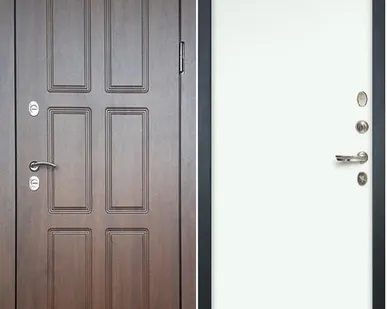 фото Входная дверь Термо Арктик Дуб темный-59 белая