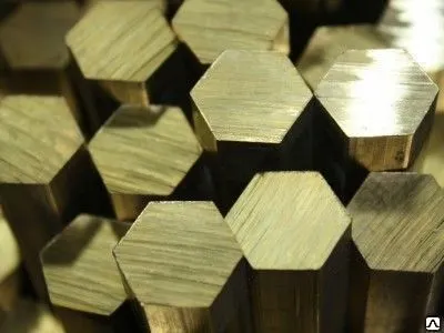 Фото №0 Шестигранник латунный ЛС-59-1 30 мм