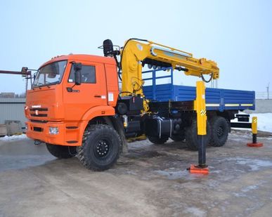 фото Кран-манипулятор КАМАЗ 43118-3078-46+SOOSAN SCS876 в.у. + буровая уст..