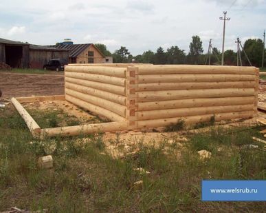 фото Срубы домов и бань из бревна