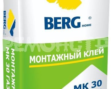 фото Клей монтаж вн/нар_раб 25кг Газобетон BERGhome МК30 (48) зимний (ЭК)