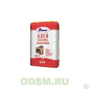 фото Клей для облицовки печей и каминов "Д-314" Диола 10 кг.