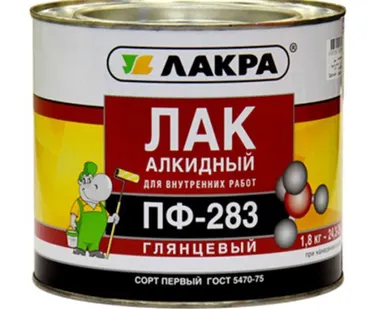 фото Лак алкидный ПФ-283 1,8 кг Лакра