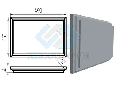 фото Фасадные рустовые камни из пенопласта (пенополистирола) боссажи РК-04 ПСБ-С-25Ф
