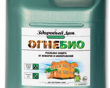 фото Деревозащитное средство ОГНЕБИО Здоровый Дом ЛАКРА 3,5кг