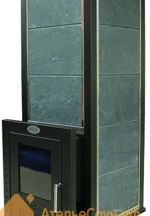 Фото №0 Печь KLOVER RT-35 RV для русской бани, печь с облицовкой из ЖАДЕИТА 40 мм