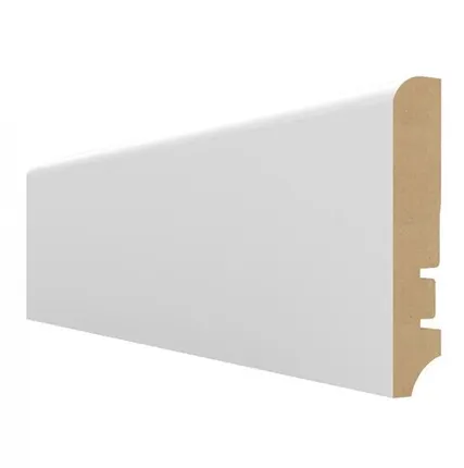 Фото №0 Плинтус МДФ белый Hannaholz 81 мм 81402