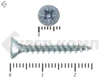 Фото №0 Саморез белый цинк POZY 3,5х25 Средняя фасовка (1500шт)