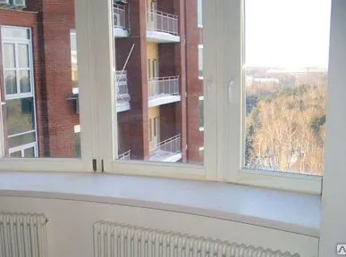 фото Подоконники из немецкого акрилового камня GetaCore, эркерные, с монтажом.