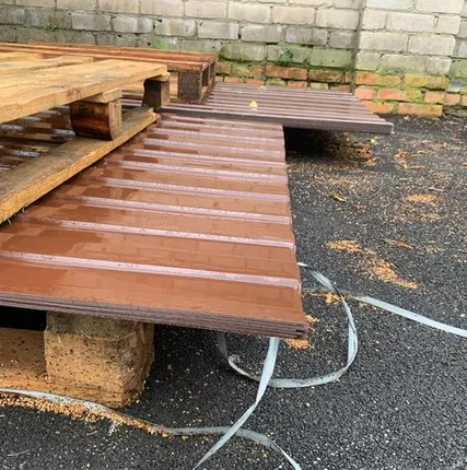 Фото №0 Профлист заборный С-8 коричневый высота 2 метра