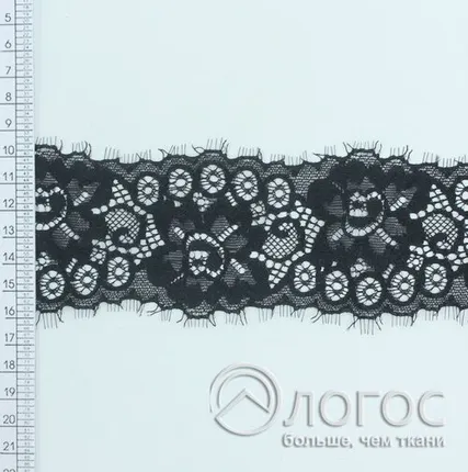 Фото №0 Кружево стрейч IS-209 55мм И, черный