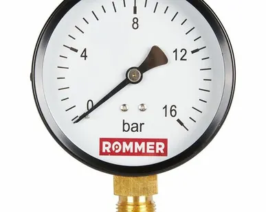 фото Манометр радиальный ROMMER 100 мм 1/2