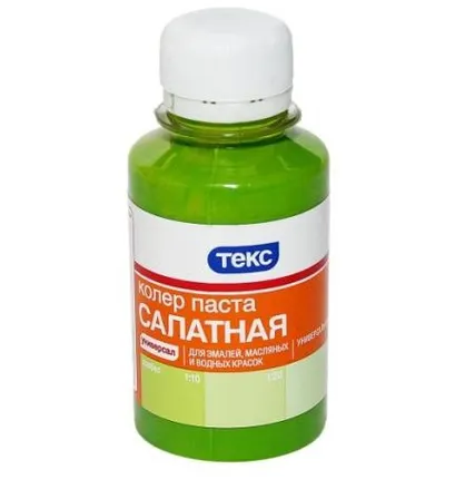 Фото №0 Колеровочная паста №7 салатная Текс 0,5л
