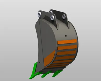 фото Ковш 400мм для экскаваторов-погрузчиков (6-10 ТОНН)