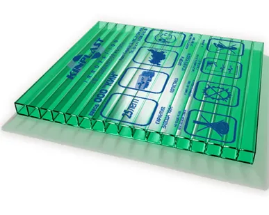 фото Сотовый поликарбонат KINPLAST Зеленый 20 мм (2,1*12 м)