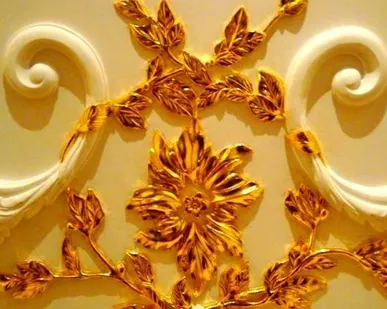 фото Золочение гипсовой лепнины