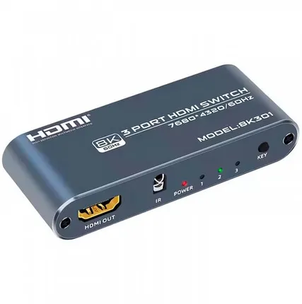 Фото №0 HDMI 2.1 8K-4K переключатель 3 входа 1 выход (Switch 3x1) Pro-HD
