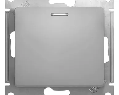 фото Выключатель 1-кл. СП Glossa 10А IP20 (сх. 1а) 10AX с подсветкой механизм алюм. SE GSL000313