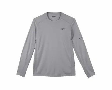 фото Тёплая рубашка нательная (ЛОНГСЛИВ) с длинными рукавами Milwaukee серая WWLSG-L