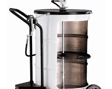 фото Мобильный пневматический солидолонагнетатель с насосом PM3 для бочек 185 кг