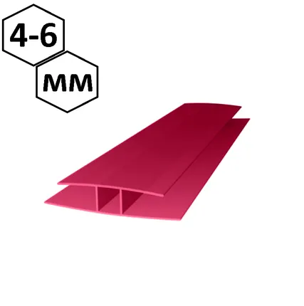 Фото №0 Профиль соединительный, гранатовый, 4-6 мм