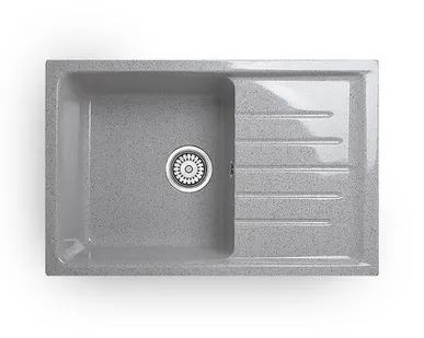фото Мойка ГЛЯНЦЕВАЯ КВАРЦ 745LL-2 СВЕТЛО СЕРЫЙ
