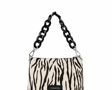 фото Сумка Найроби из ворсистой кожи с принтом под зебру TJ COLLECTION YB 5110015 WHB