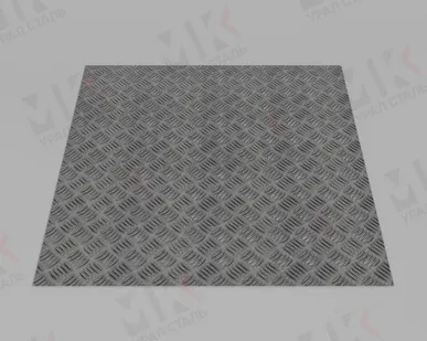 фото Лист рифленый алюминиевый квинтет 2 мм 1200х3000