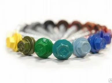 фото Саморез кровельный окрашенный 4,8 х 35 (с уплотнительной резинкой)