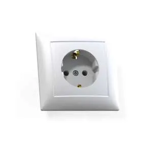 фото Розетка 1-м СП Селена РС16-370 с заземл. бел. Кунцево 8111