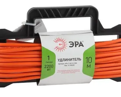фото Удлинитель силовой UFx-1-2x1.0-10m-IP44 на рамке б/з 1 гнездо 10м ПВС 2х1 Эра Б0043039