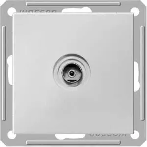 фото РОЗЕТКА ТВ "ВЕССЕН59" С/У Б/РАМКИ (ОКОНЕЧНАЯ) МАТ. ХРОМ