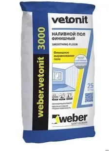 фото Ровнитель для пола Weber Vetonit 3000 финишный 25 кг