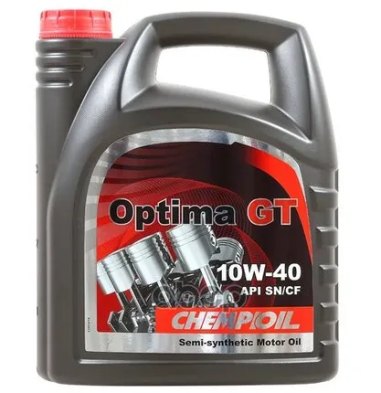 Фото №0 CHEMPIOIL 10W-40 Optima Gt Sn/Cf, A3/B4, 4Л (Полусинт. Мотор. Масло)