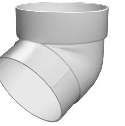 Фото №0 Колено трубы 67 град. ПВХ Grand Line белое (RAL 9003)