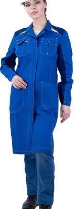 Фото №0 Халат ТУРБО SAFETY летний, василек-синий, женский