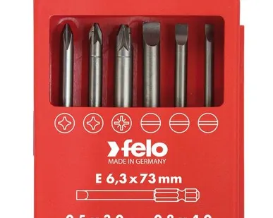 фото Набор бит SL/PZ/PH Industrial 73мм в кейсе 6 бит FELO 03092716