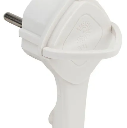 Фото №5 Вилка V5(U) ультраплоская с заземл. 16А с кольцом белая ЭРА Б0026331