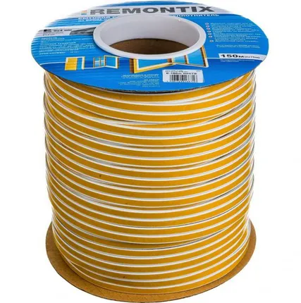 Фото №0 Уплотнитель самоклеящийся белый Remontix E150 9х4мм, 150 м.