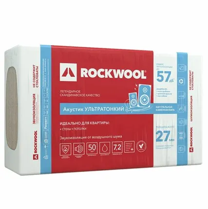 Фото №0 Роквул Акустик Ультратонкий 1000х600х27мм