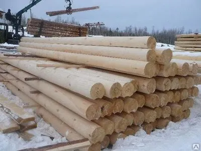Фото №0 Сруб d=180мм из оцилиндрованного бревна (хвоя)