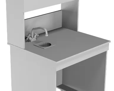 фото Химический лабораторный стол со столешницей из керамогранитной плитки НВ-800 ПКХ