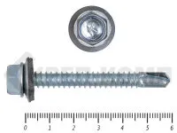 фото Саморез кровельный цинк, с шайбой EPDM, 6,3х 60 К КРЕП-КОМП Средняя фасовка (100шт)