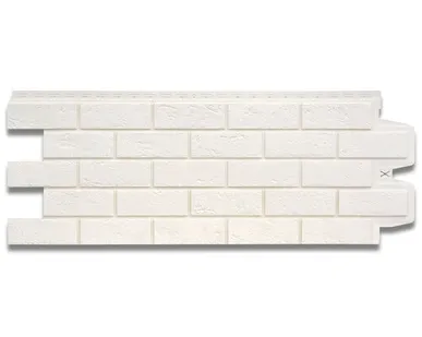 фото Фасадная панель Grand Line Состаренный кирпич Молочный 1109*418 (раб.размер 990*386 мм)