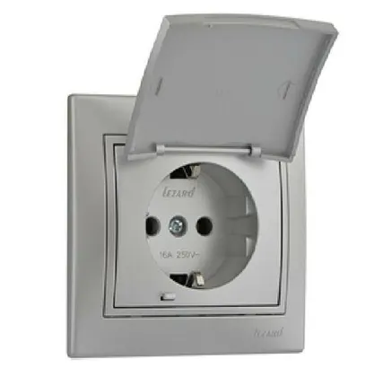 Фото №0 Розетка 1-м СП Мира с/з с крыш. керам. крем/крем.